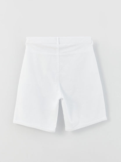 Comfortable Fit Linen Blend Boy's Shorts