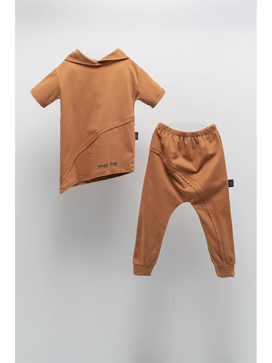 Hooded Baby Boy Sweatshirt and Tracksuit Bottom 2-Piece Set