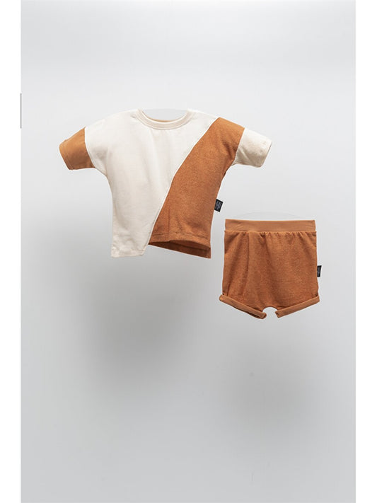 Crew Neck Short Sleeve Baby Boy T-Shirt and Shorts Set of 2