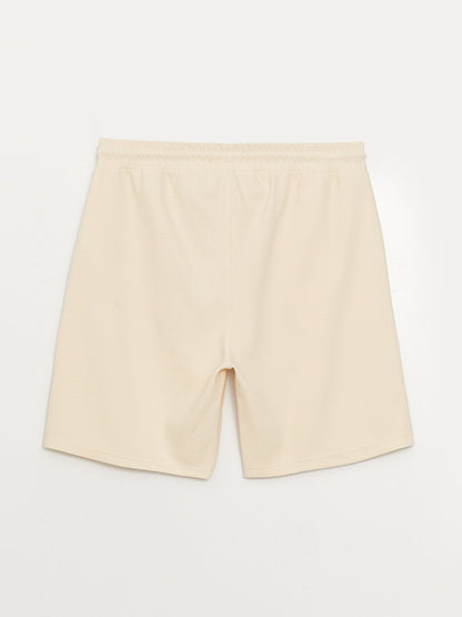 Standard Fit Men's Shorts with Waist Tie Detail