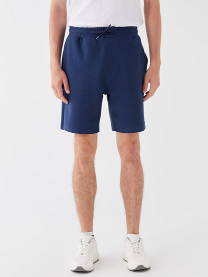 Standard Fit Men's Shorts with Waist Tie Detail