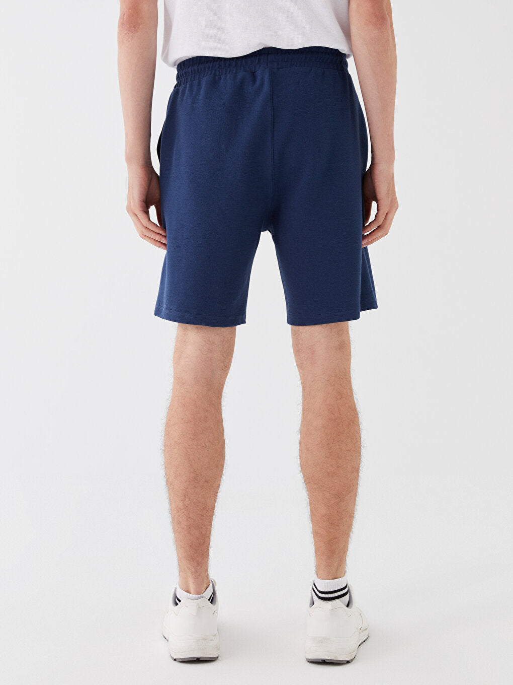 Standard Fit Men's Shorts with Waist Tie Detail