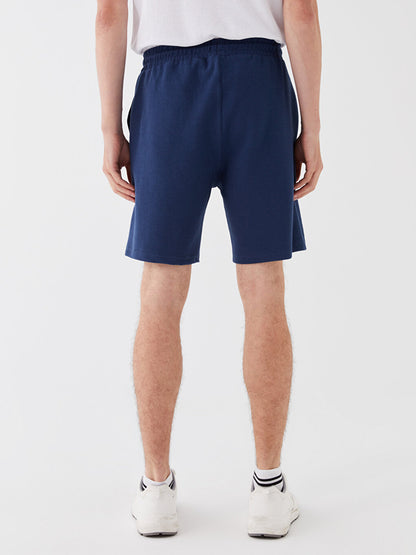 Standard Fit Men's Shorts with Waist Tie Detail