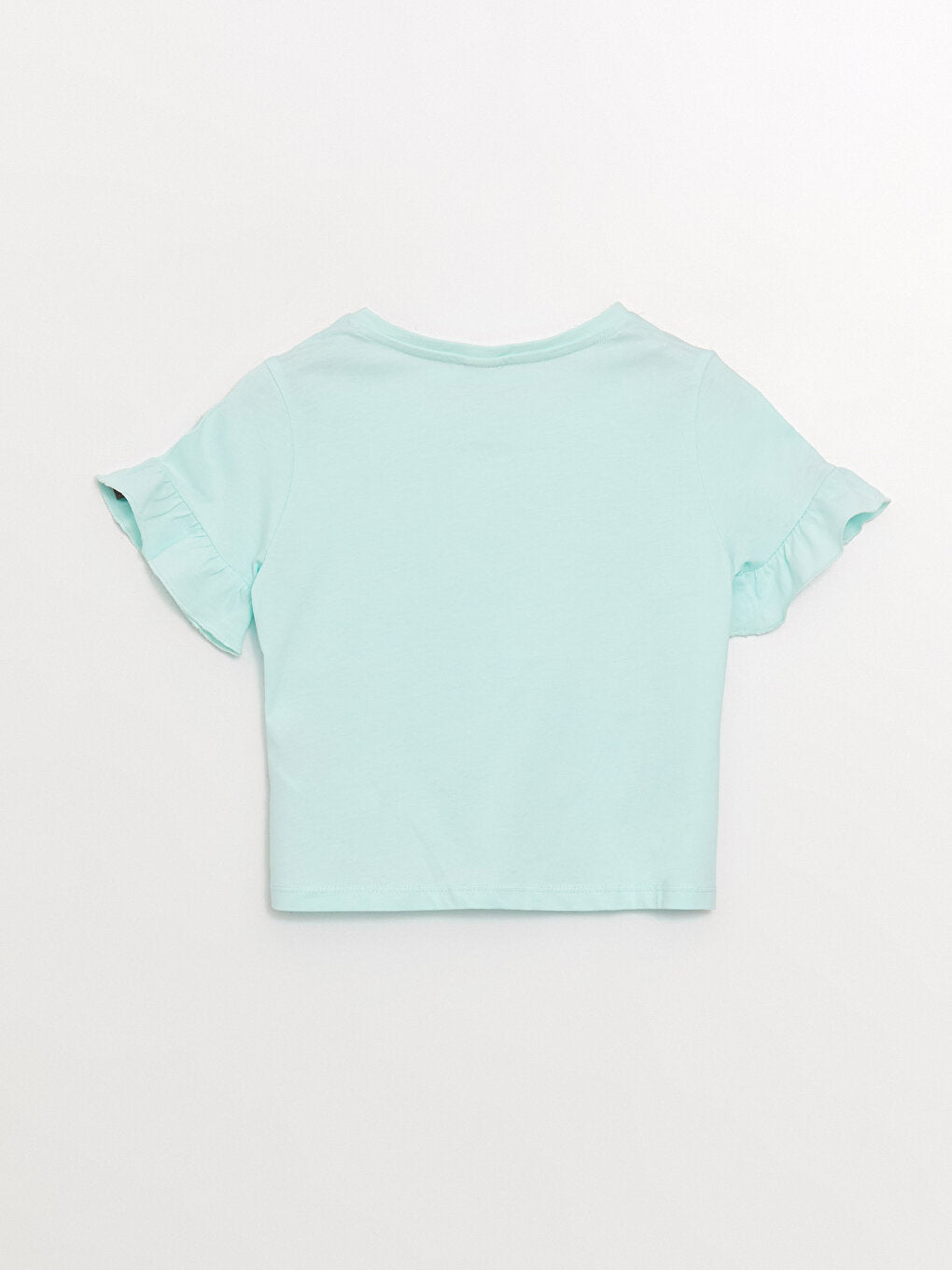 Crew Neck Basic Short Sleeve Girl's T-Shirt