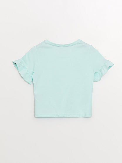 Crew Neck Basic Short Sleeve Girl's T-Shirt