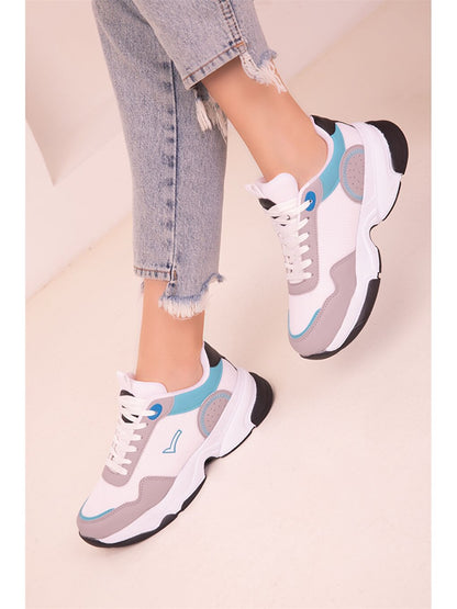 Lace-up Thick Sole Women's Active Sneakers