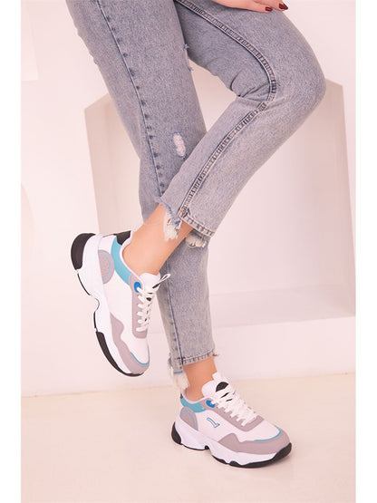 Lace-up Thick Sole Women's Active Sneakers