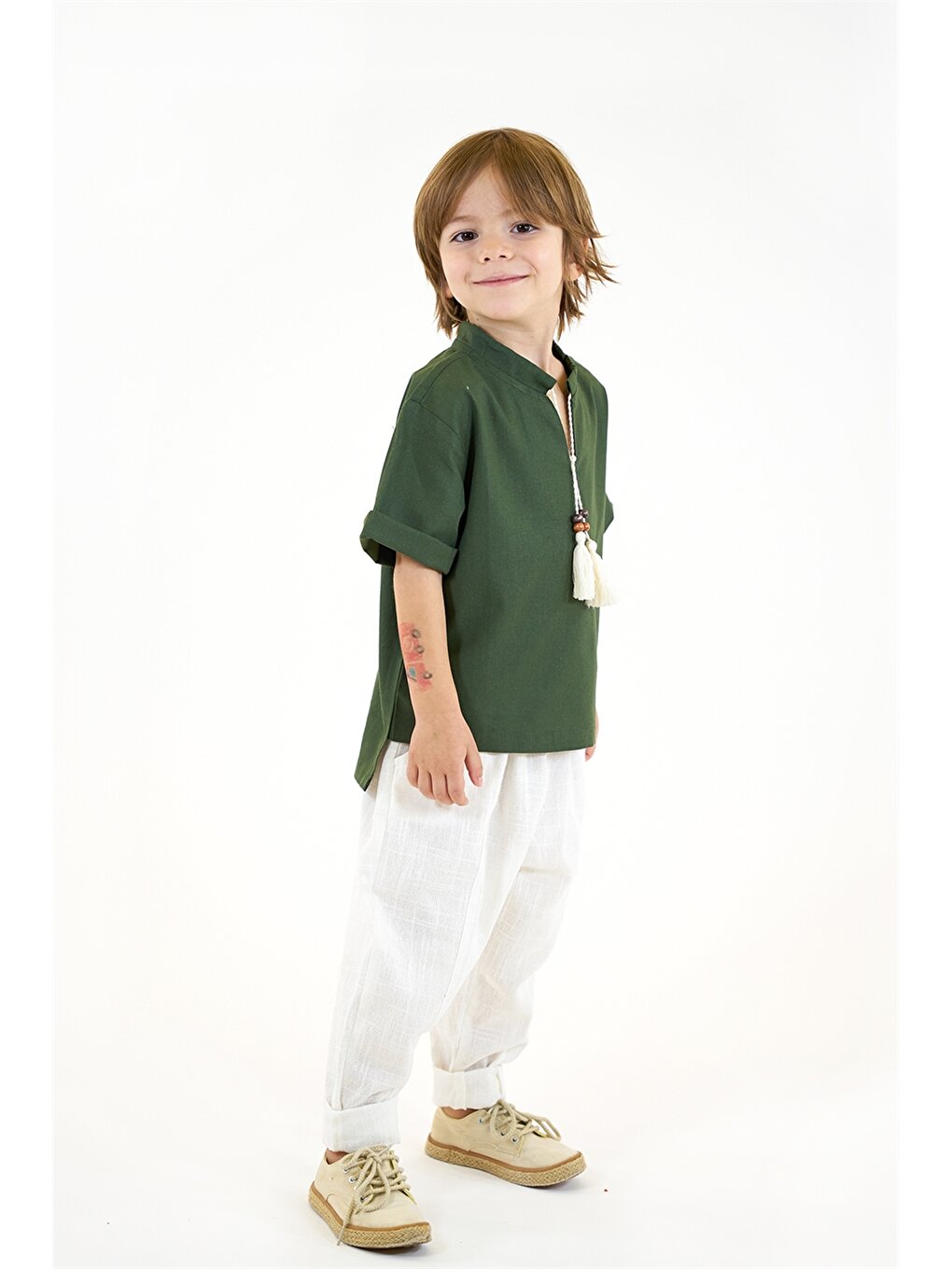 Tie Collar Baby Boy Shirt and Trousers