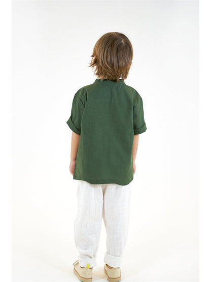 Tie Collar Baby Boy Shirt and Trousers