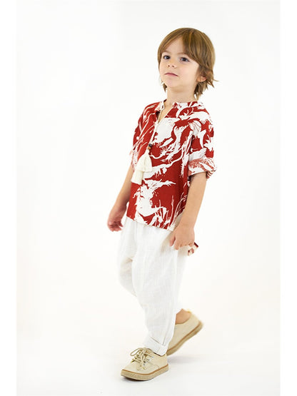 Tie Collar Baby Boy Shirt and Trousers