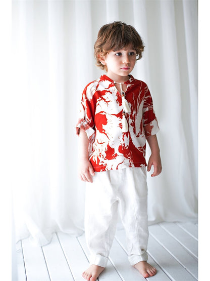 Tie Collar Baby Boy Shirt and Trousers