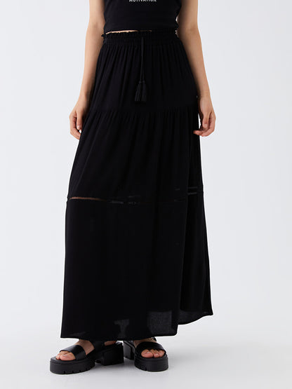 Women's Elastic Waist Straight Skirt