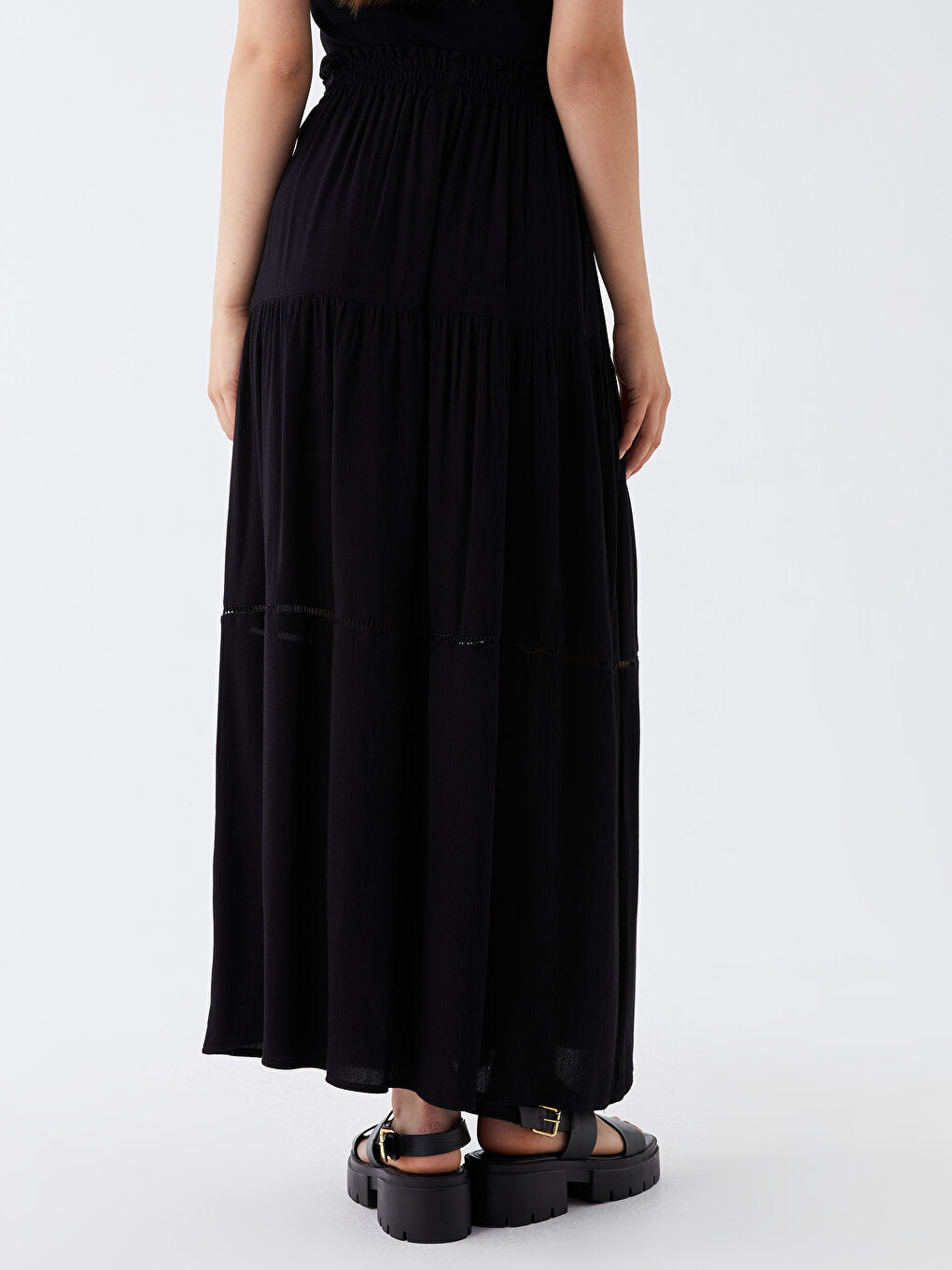 Women's Elastic Waist Straight Skirt