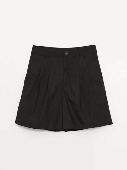 Plain Comfortable Poplin Women's Shorts