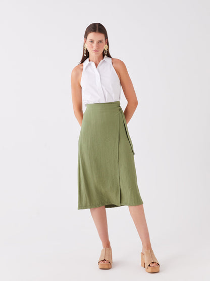 Slim Fit Women's Skirt with Elastic Waist