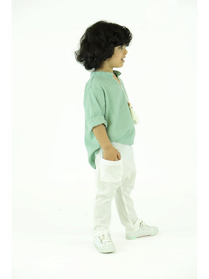 Tie Collar Baby Boy Shirt and Trousers