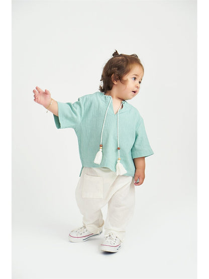 Tie Collar Baby Boy Shirt and Trousers