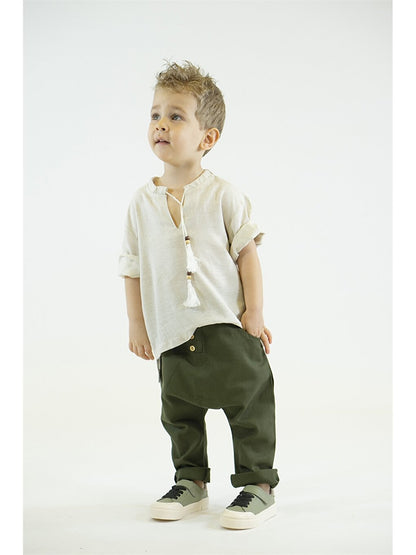 Tie Collar Baby Boy Shirt and Trousers