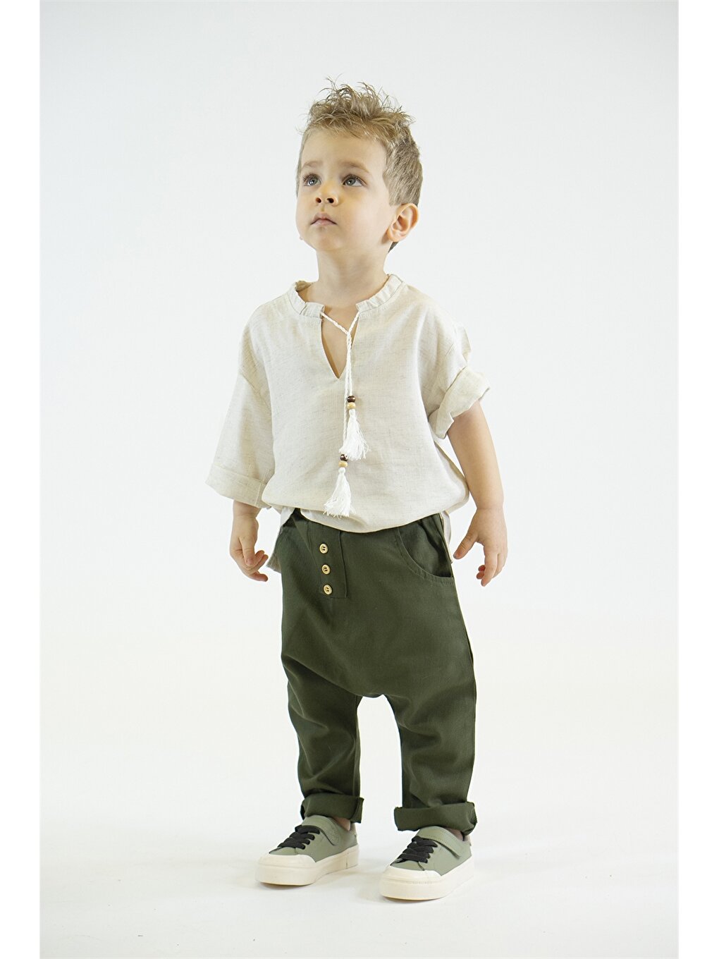 Tie Collar Baby Boy Shirt and Trousers