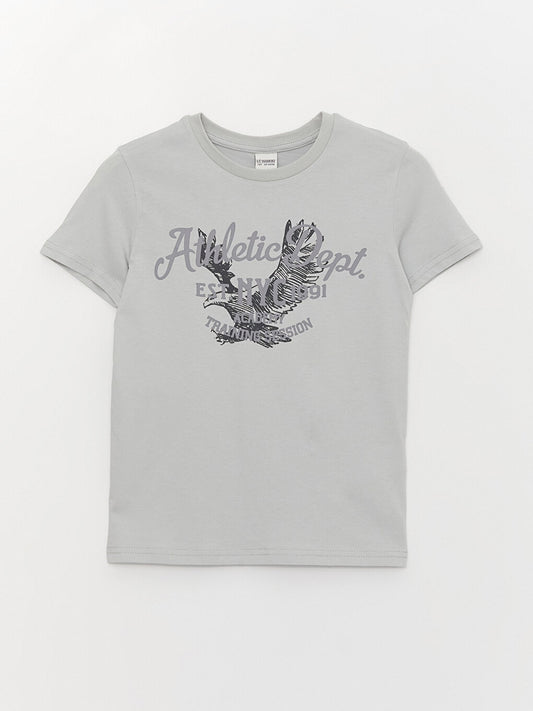 Crew Neck Printed Short Sleeve Boy's T-Shirt