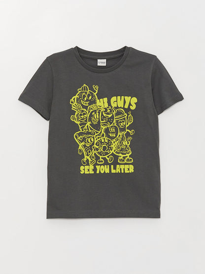 Crew Neck Printed Short Sleeve Boy's T-Shirt