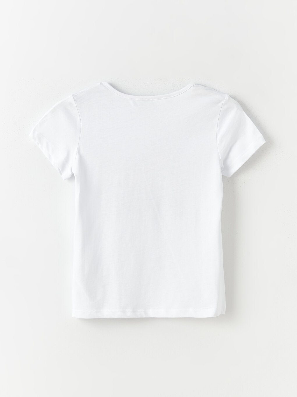 Crew Neck Printed Short Sleeve Girls' T-Shirt