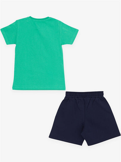 Crew Neck Short Sleeve Baby Boy T-Shirt and Shorts Set of 2