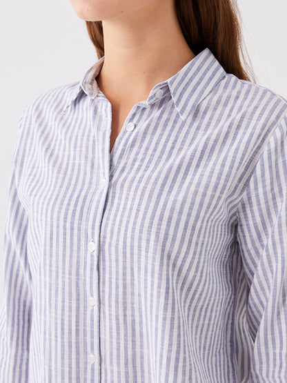 Striped Long Sleeve Women's Shirt Tunic