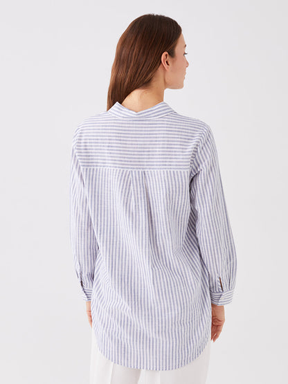 Striped Long Sleeve Women's Shirt Tunic