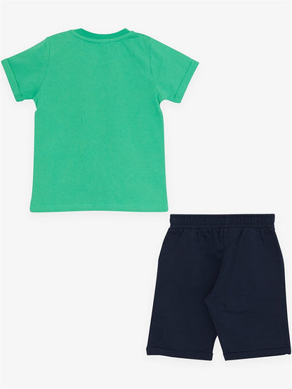 Crew Neck Short Sleeve Baby Boy T-Shirt and Shorts Set of 2