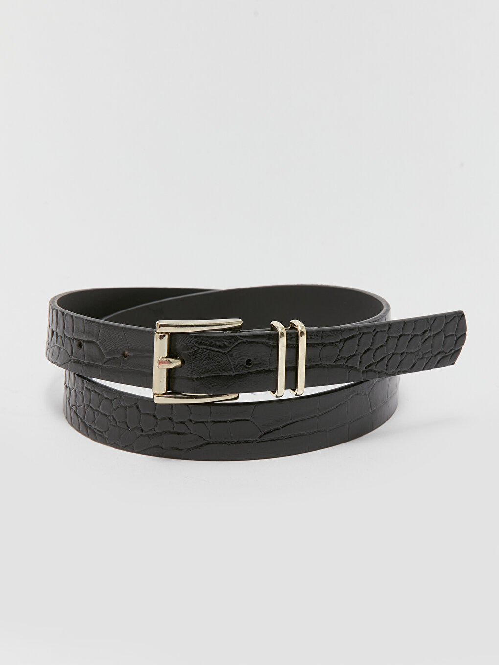 Leather Look Women's Thin Belt 2 Pack