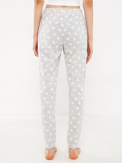 Floral Women's Pajama Bottom with Elastic Waist