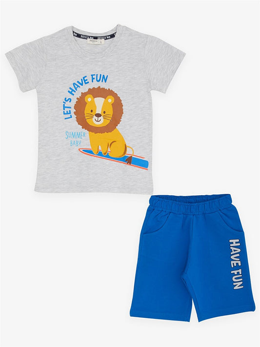 Printed Baby Boy T-Shirt and Shorts