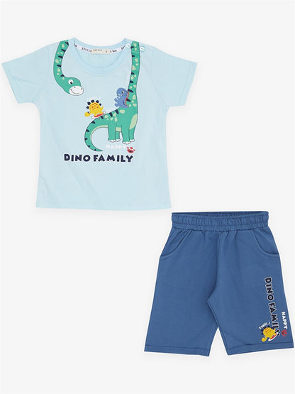 Printed Baby Boy T-Shirt and Shorts