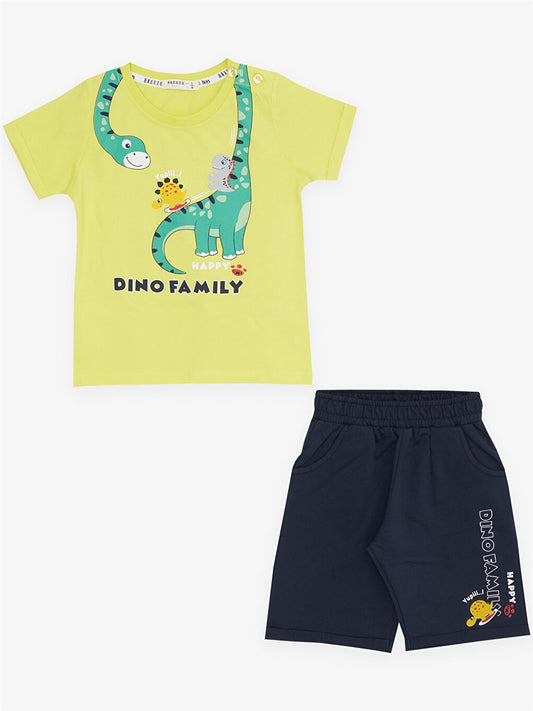 Printed Baby Boy T-Shirt and Shorts