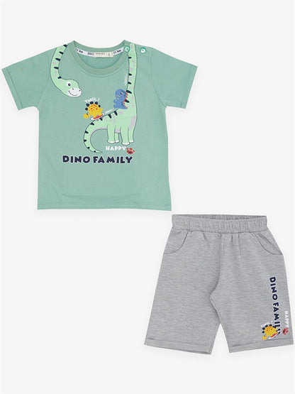 Printed Baby Boy T-Shirt and Shorts