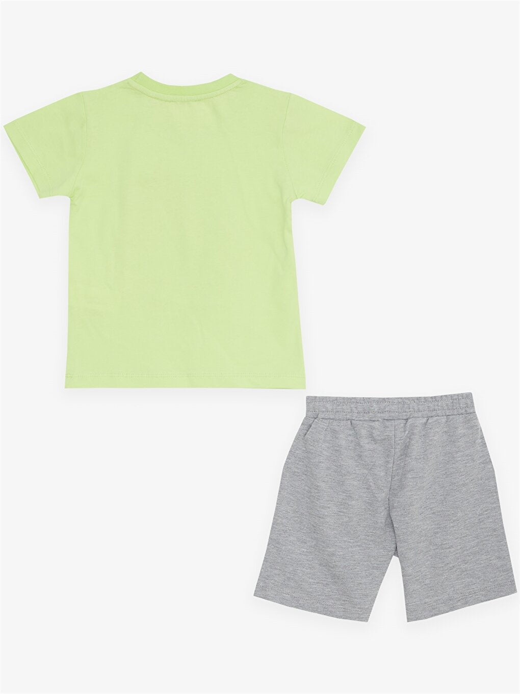 Crew Neck Printed Baby Boy T-Shirt and Shorts Set of 2