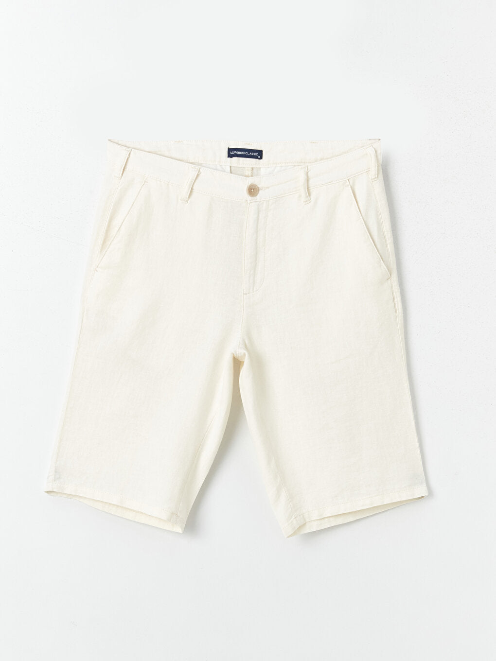 Standard Fit Linen Blend Men's Shorts