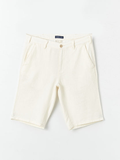 Standard Fit Linen Blend Men's Shorts