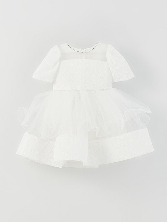 Crew Neck Girl's Tutu Dress