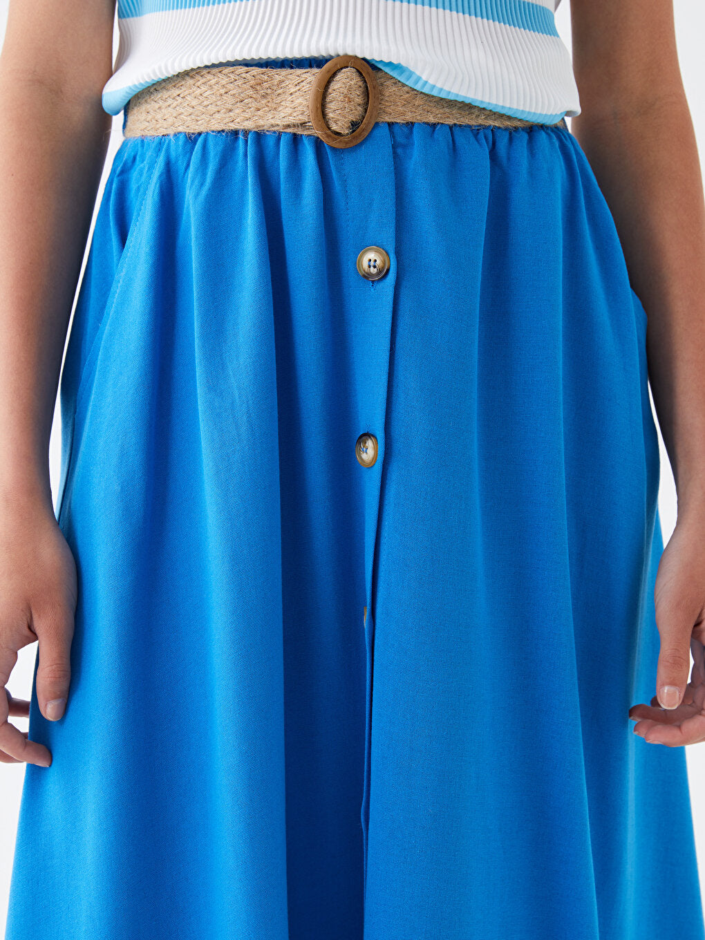 Belt Detailed Women's Skirt