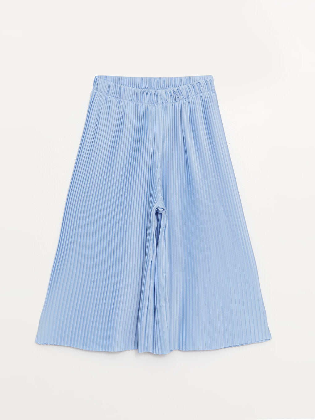 Pleated Girls' Trousers with Elastic Waist