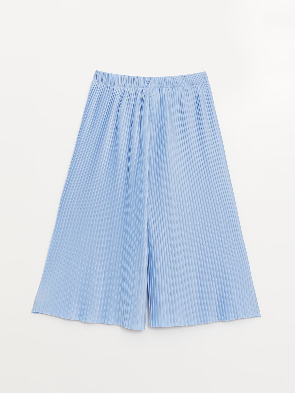 Pleated Girls' Trousers with Elastic Waist