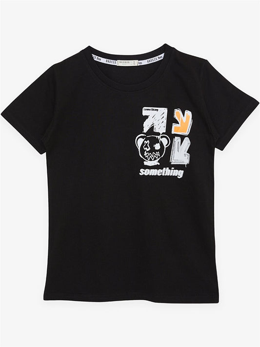 Crew Neck Printed Short Sleeve Boy's T-Shirt