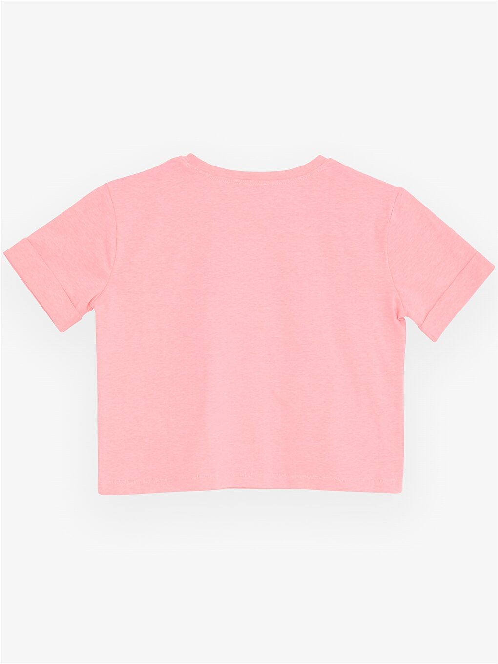 Crew Neck Printed Short Sleeve Girls' T-Shirt