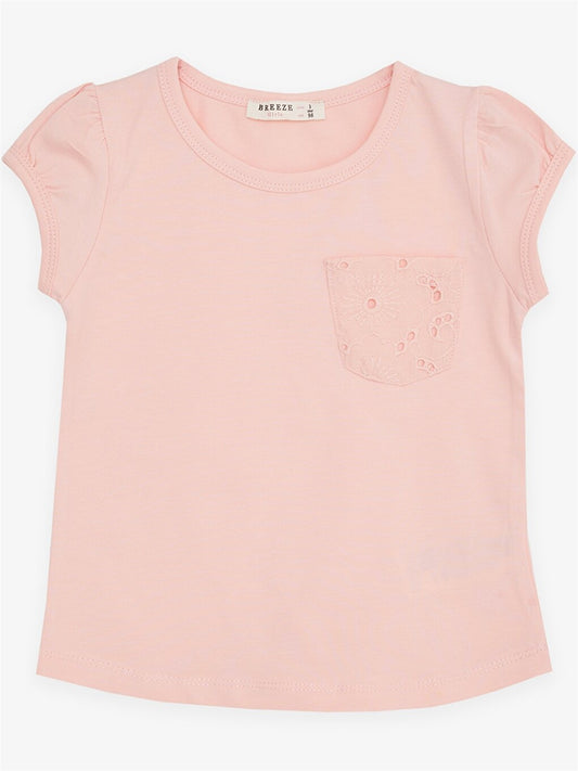 Crew Neck Short Sleeve Girls' T-Shirt