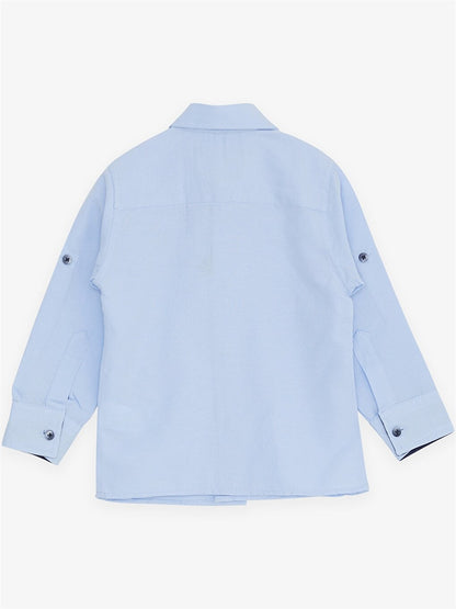 Basic Long Sleeve Poplin Boy's Shirt