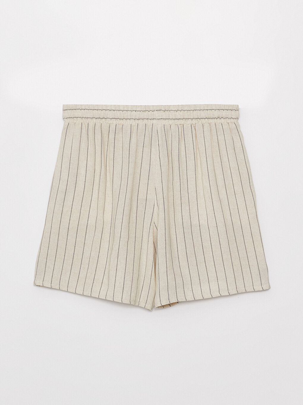 Comfortable Striped Linen Blend Women's Shorts