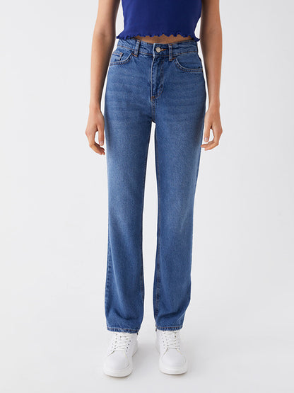 Straight Fit Women's Jean Trousers