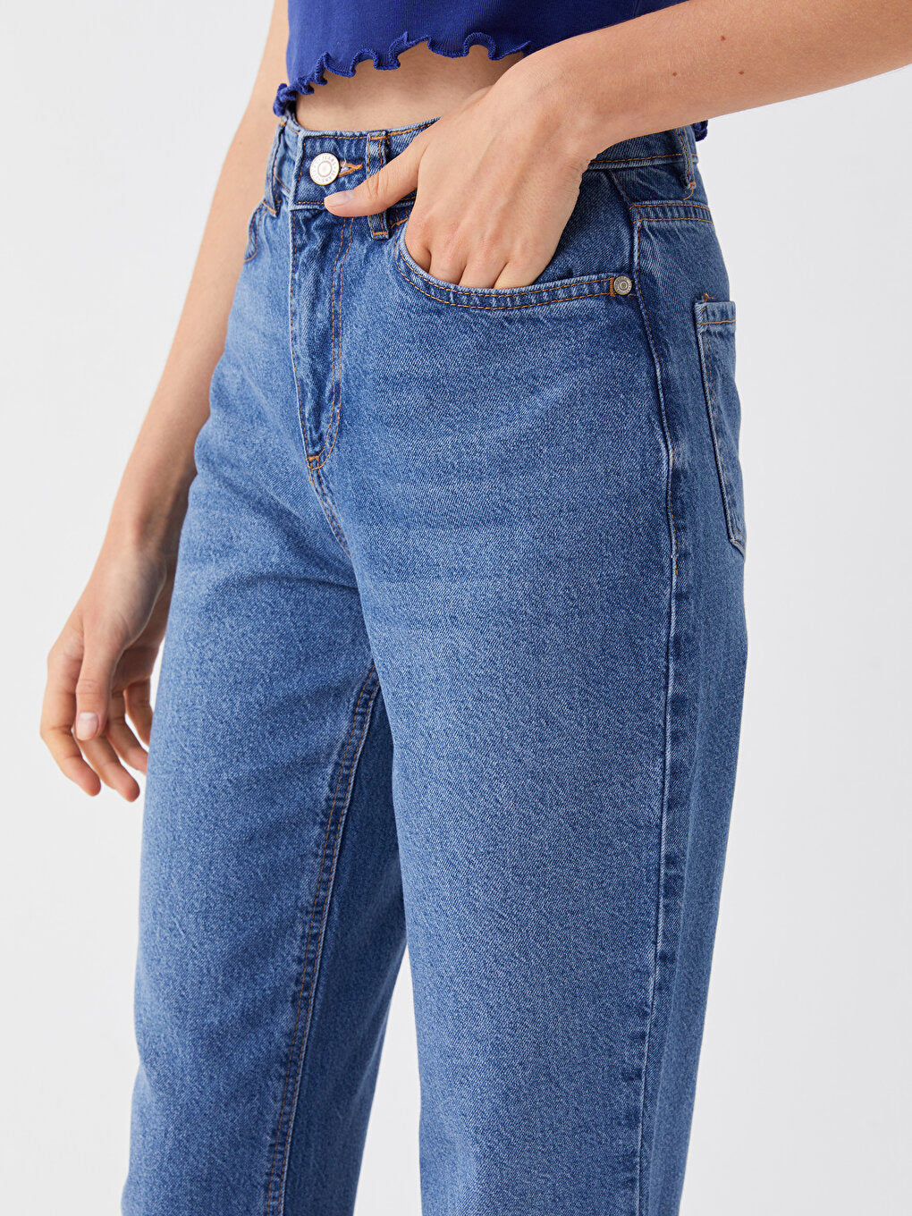 Straight Fit Women's Jean Trousers